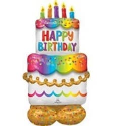 AirLoonz Happy Birthday 48-55 Inch Decorative Air-Filled Balloon