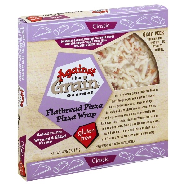 slide 1 of 4, Against the Grain Flatbread Pizza/Pizza Wrap, Gluten Free, Classic, 4.75 oz