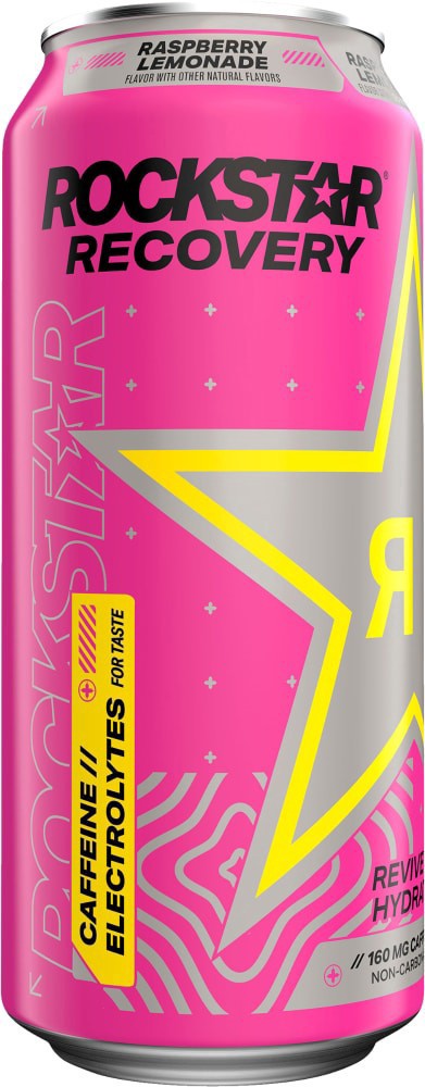 slide 4 of 4, Rockstar Recovery Energy Drink Raspberry Lemonade - 16 fl oz, 16 fl oz