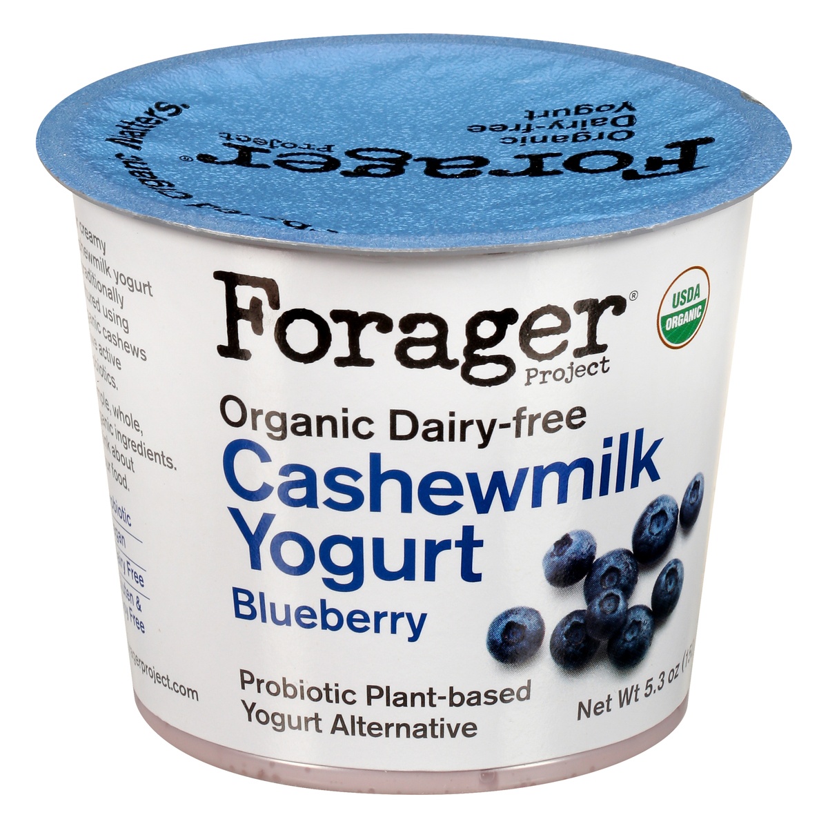 slide 2 of 10, Forager Project Cashewgurt Blueberry Dairy-Free, 5.3 oz