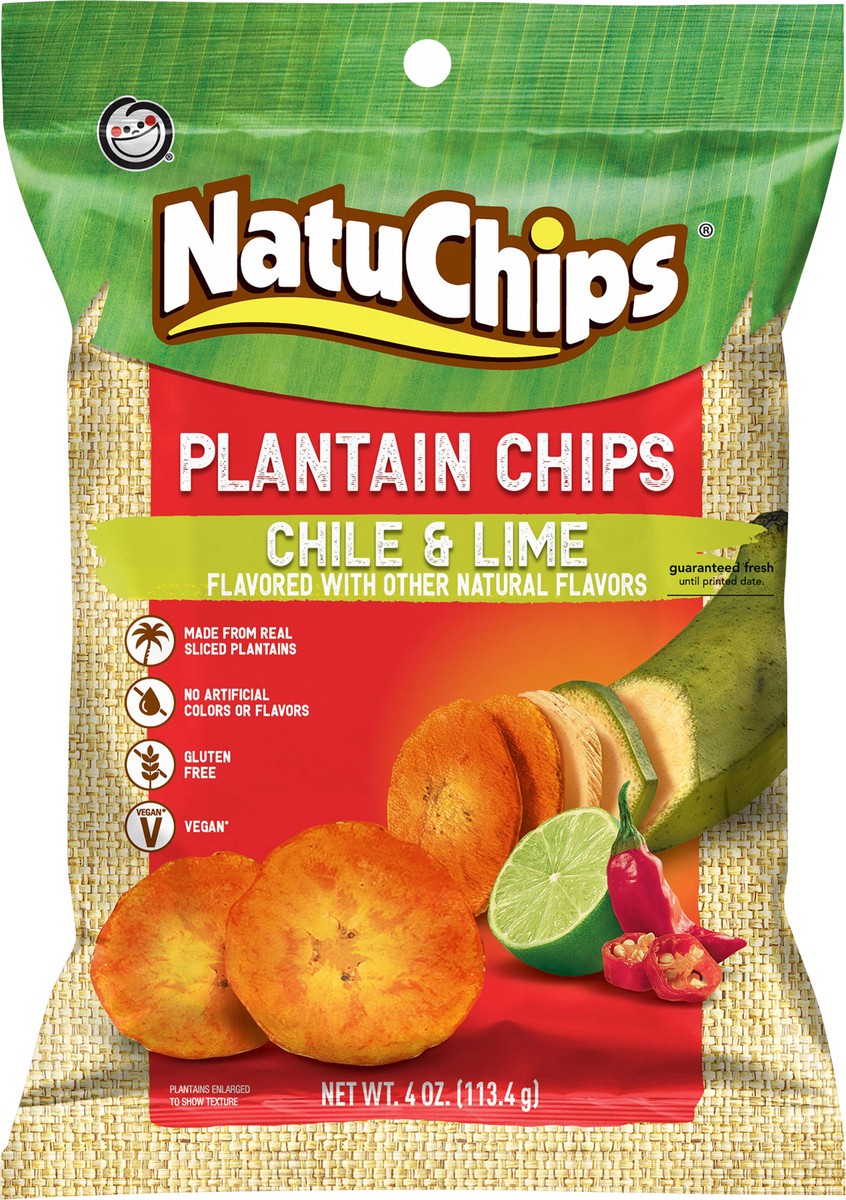 slide 4 of 6, NatuChips Plantain Chips Chile & Lime 4 Oz, 4 oz