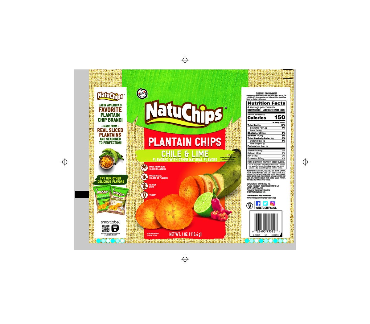slide 5 of 6, NatuChips Plantain Chips Chile & Lime 4 Oz, 4 oz