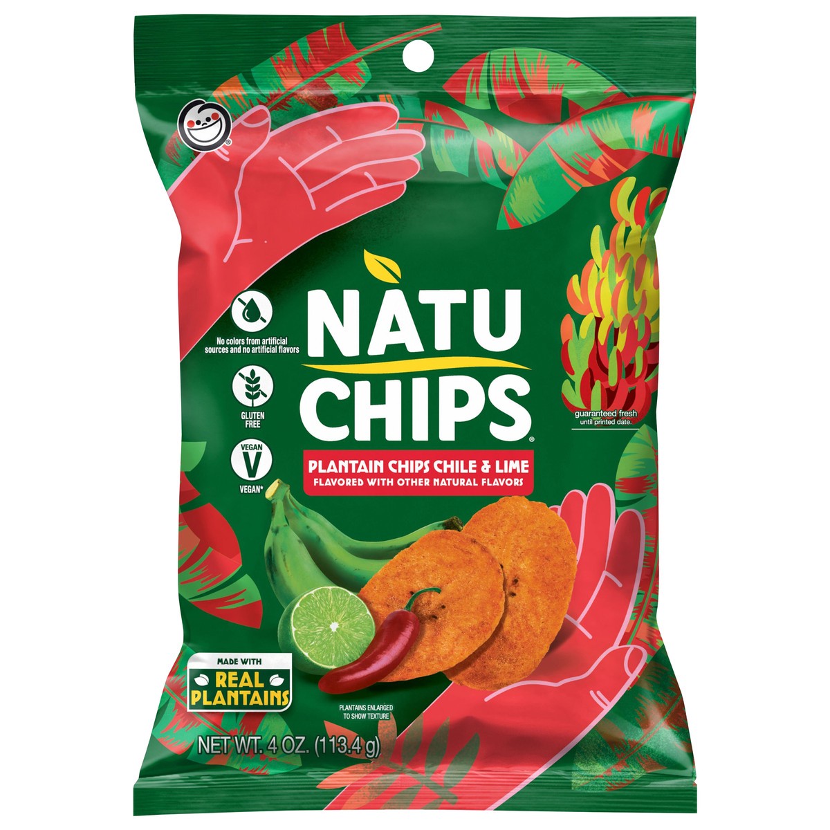 slide 1 of 6, NatuChips Plantain Chips Chile & Lime 4 Oz, 4 oz