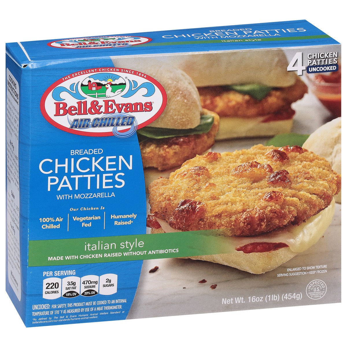 slide 5 of 11, Bell & Evans Chicken Patties, 10.5 oz