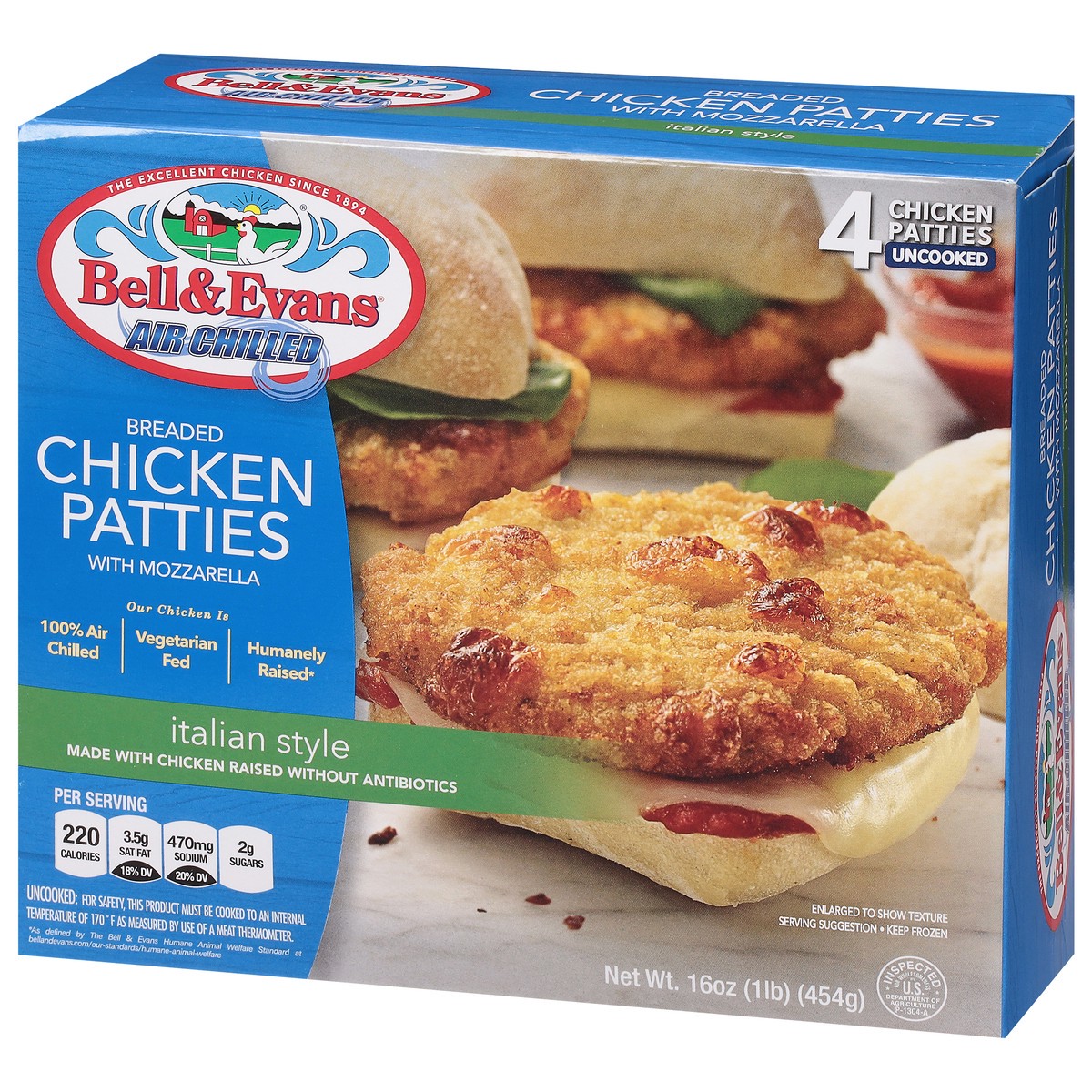 slide 6 of 11, Bell & Evans Chicken Patties, 10.5 oz