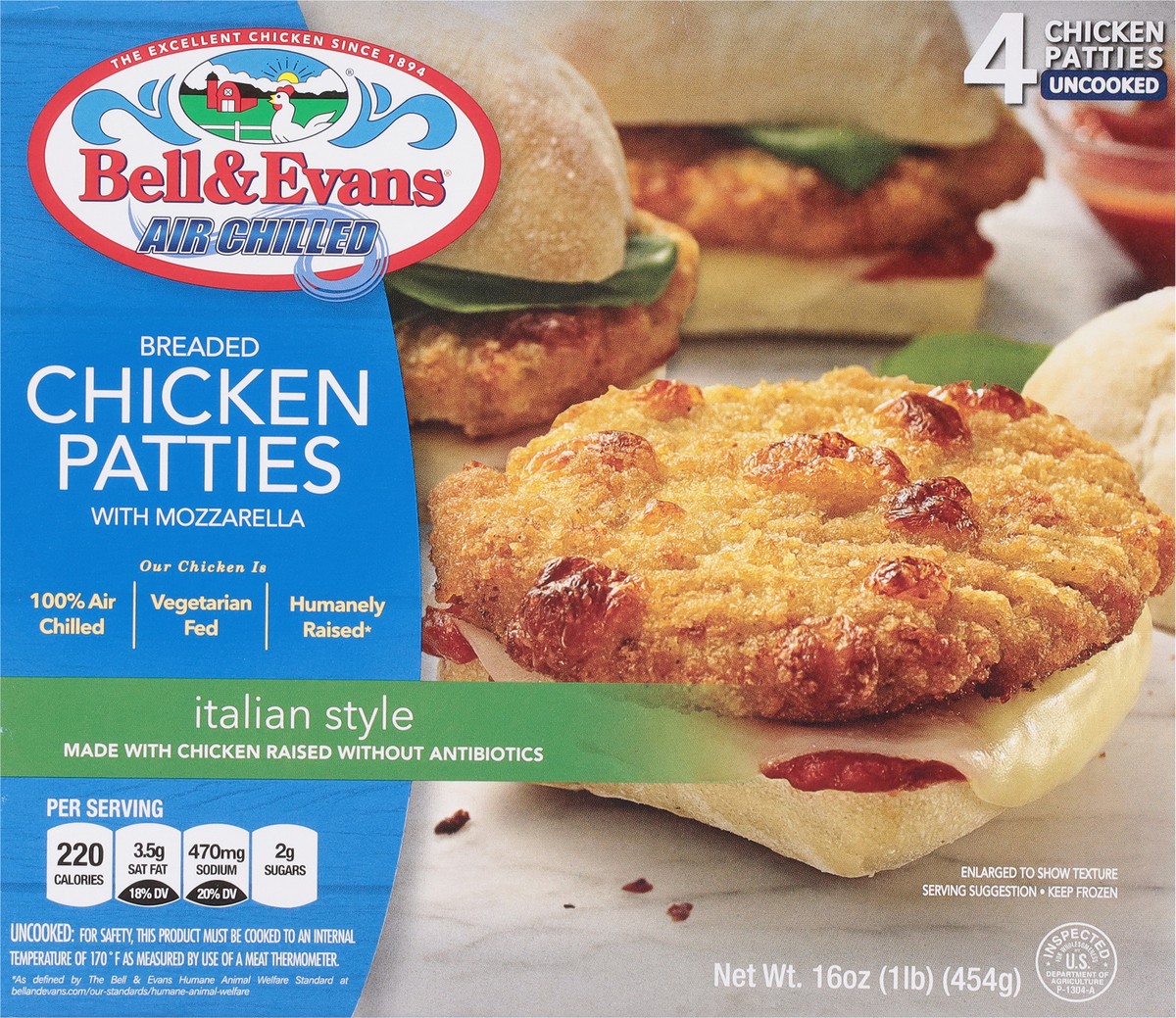 slide 8 of 11, Bell & Evans Chicken Patties, 10.5 oz