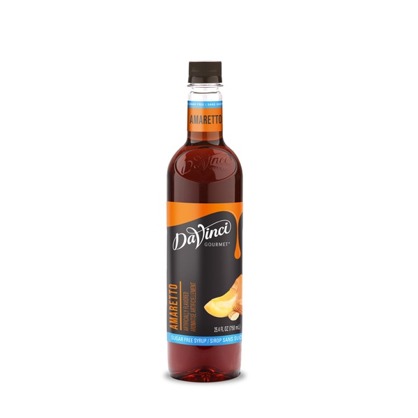 slide 1 of 1, DaVinci Espresso Syrup Sugar Free Amaretto, 750 ml