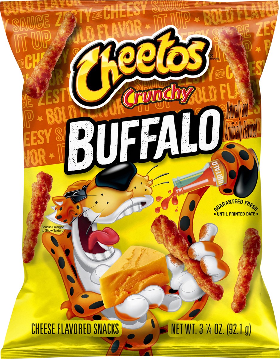 slide 8 of 8, Cheetos Crunchy Cheese Flavored Snacks Buffalo Naturally And Artificially Flavored 3.25 Oz, 