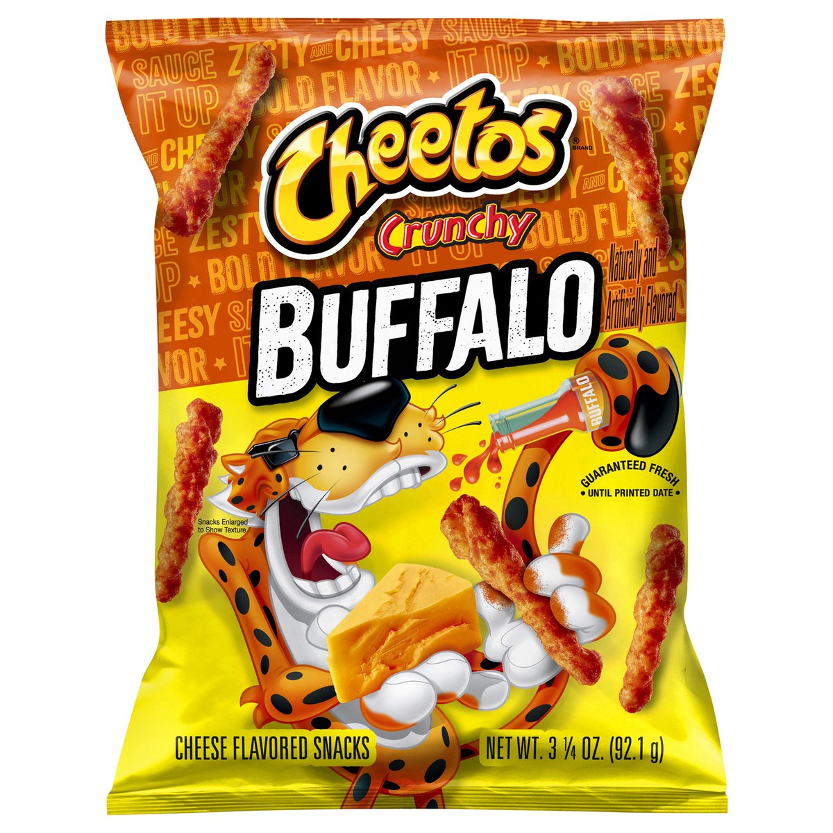 slide 7 of 8, Cheetos Crunchy Cheese Flavored Snacks Buffalo Naturally And Artificially Flavored 3.25 Oz, 
