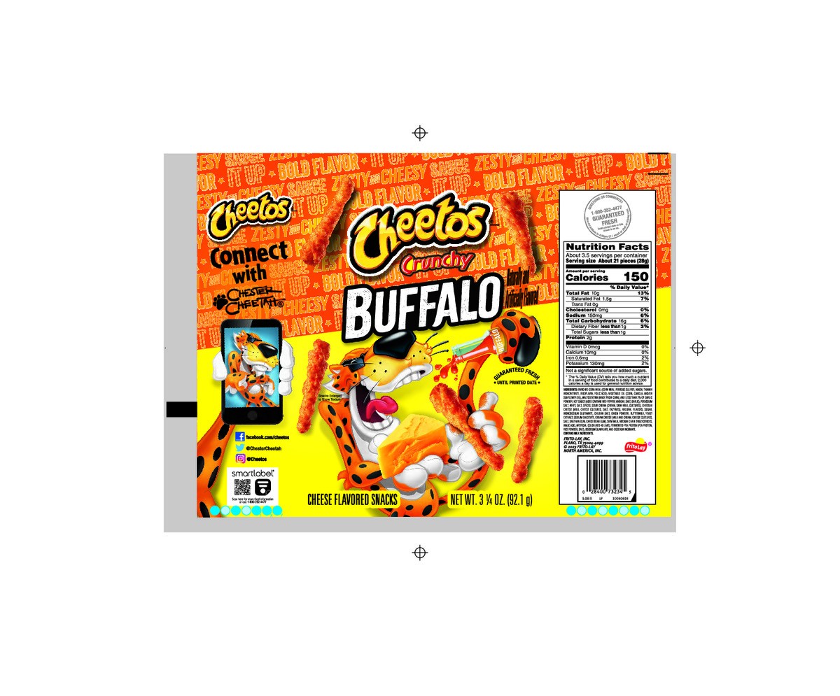 slide 6 of 8, Cheetos Crunchy Cheese Flavored Snacks Buffalo Naturally And Artificially Flavored 3.25 Oz, 