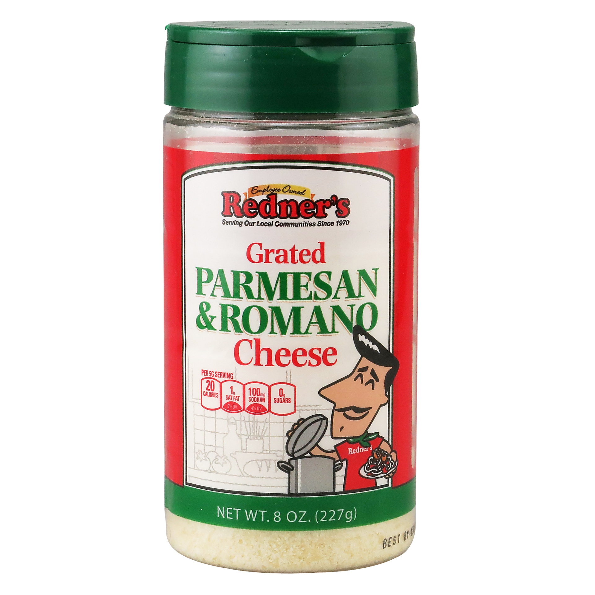 slide 1 of 1, Redner's Warehouse Markets Parmesan/Romano Cheese, 8 oz