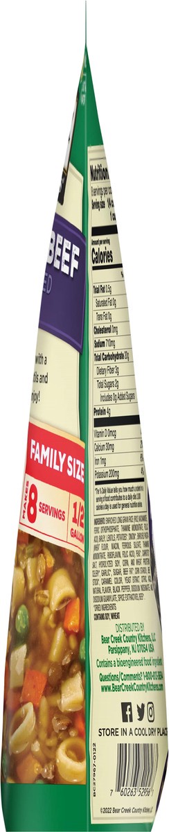 slide 4 of 7, Bear Creek Country Kitchens Vegetable Beef Soup Mix Family Size, 8.1 oz