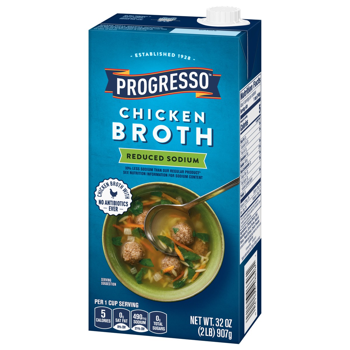 slide 9 of 9, Progresso Chicken Broth, Reduced Sodium, Gluten Free, 32 oz., 32 oz