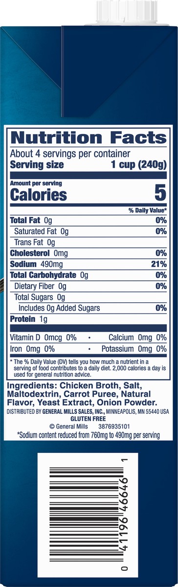 slide 3 of 9, Progresso Chicken Broth, Reduced Sodium, Gluten Free, 32 oz., 32 oz