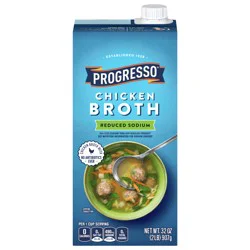 Progresso Chicken Broth, Reduced Sodium, Gluten Free, 32 oz
