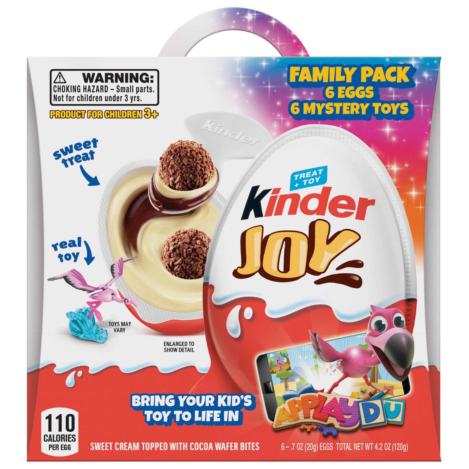 slide 1 of 1, Kinder Joy Sweet Cream Topped with Cocoa Wafer Bites Chocolate Treat + Toy - 6ct, 6 ct