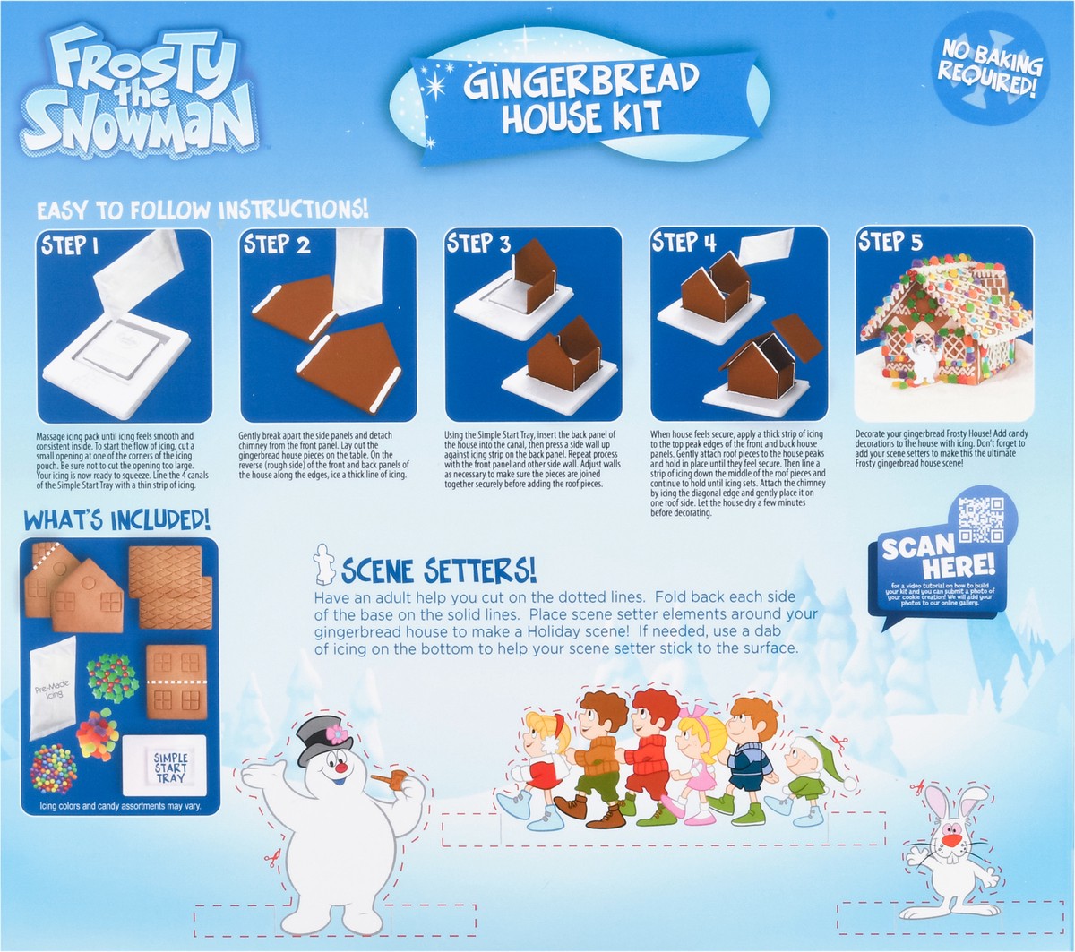 slide 5 of 9, Cookies United Frosty the Snowman Gingerbread House Kit, 29 oz