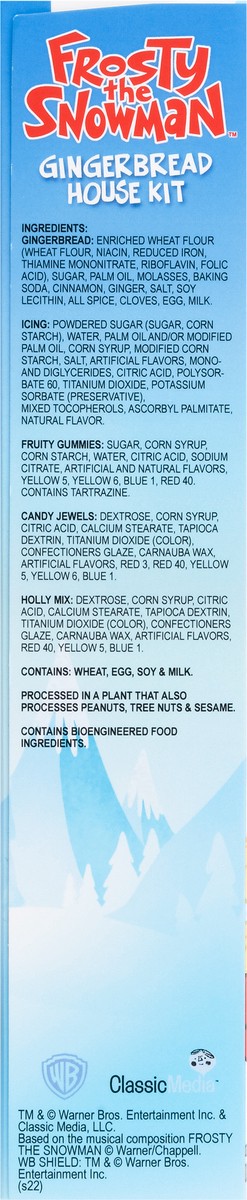 slide 7 of 9, Cookies United Frosty the Snowman Gingerbread House Kit, 29 oz