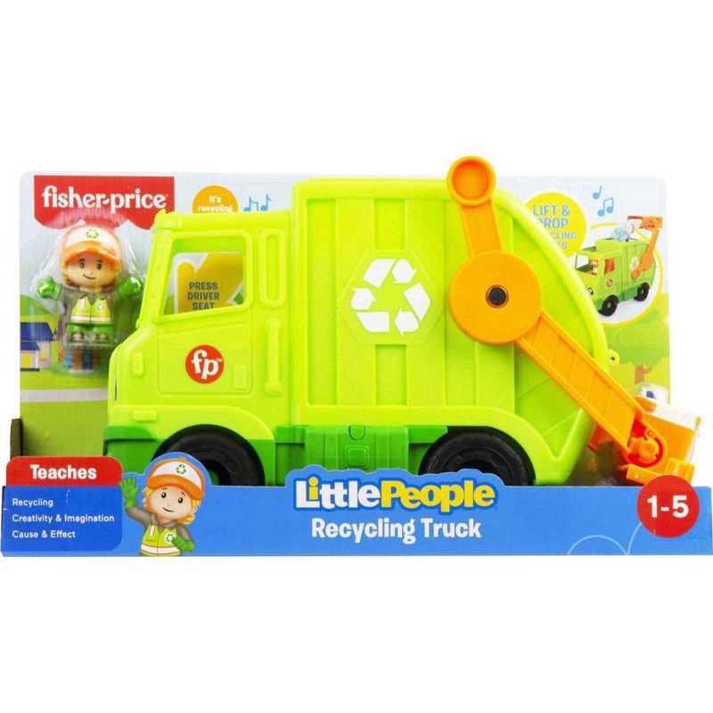 slide 5 of 6, Fisher-Price Little People Recycling Truck, 1 ct