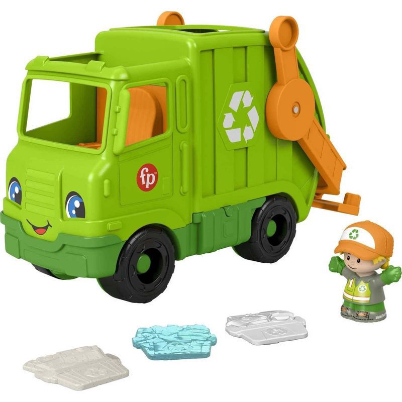 slide 1 of 6, Fisher-Price Little People Recycling Truck, 1 ct