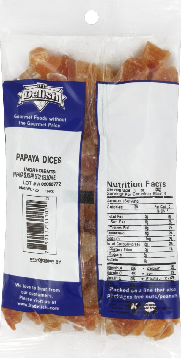 slide 3 of 4, It's Delish Papaya Dices 7 oz, 7 oz