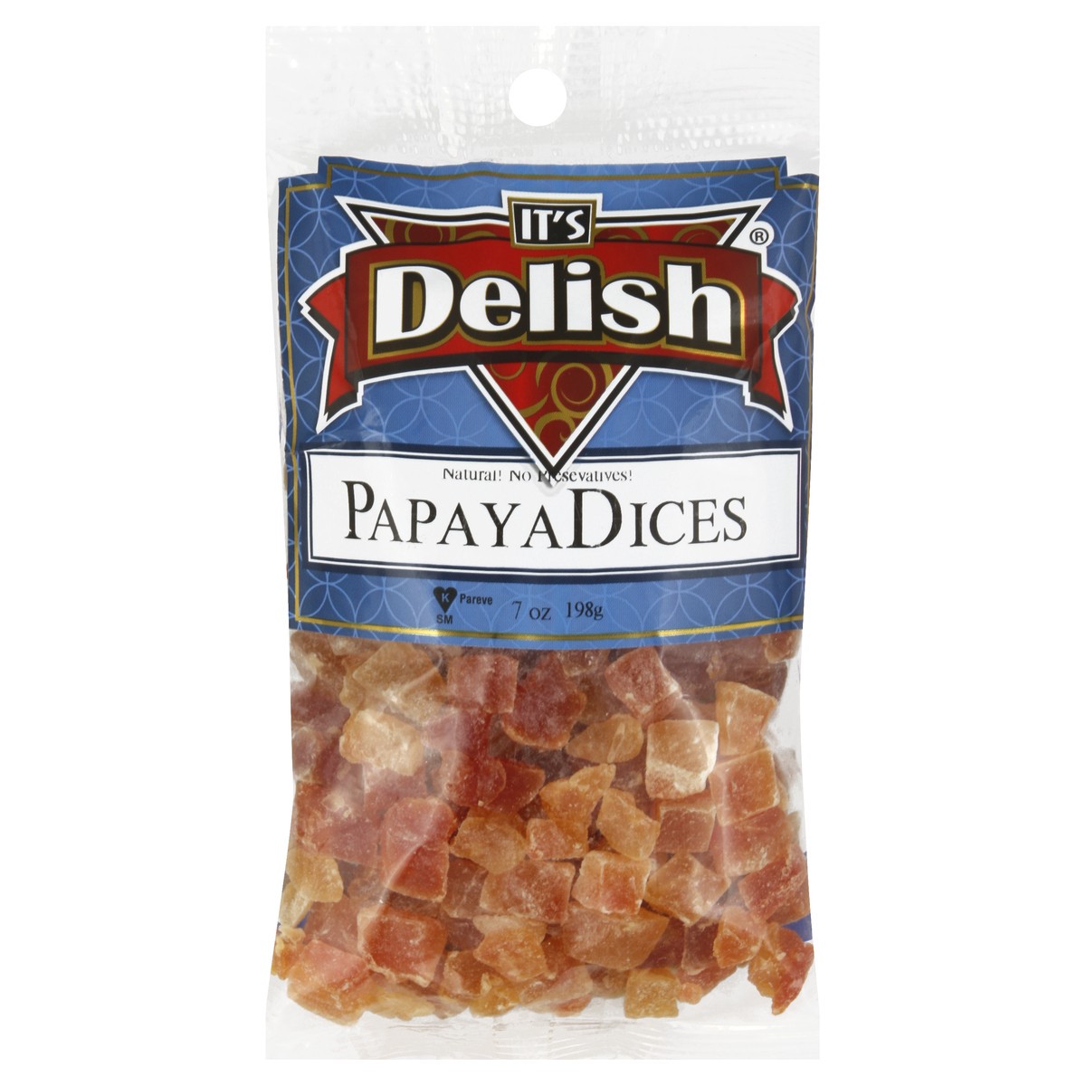 slide 4 of 4, It's Delish Papaya Dices 7 oz, 7 oz