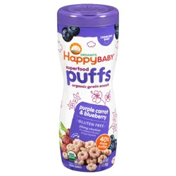Happy Baby Happy Family HappyBaby Purple Carrot & Blueberry Superfood Baby Puffs - 2.1oz