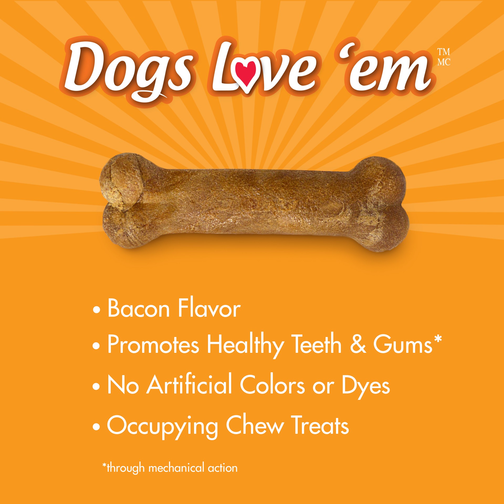 slide 2 of 7, Nylabone Bacon Flavored Medium Bone, 2 ct