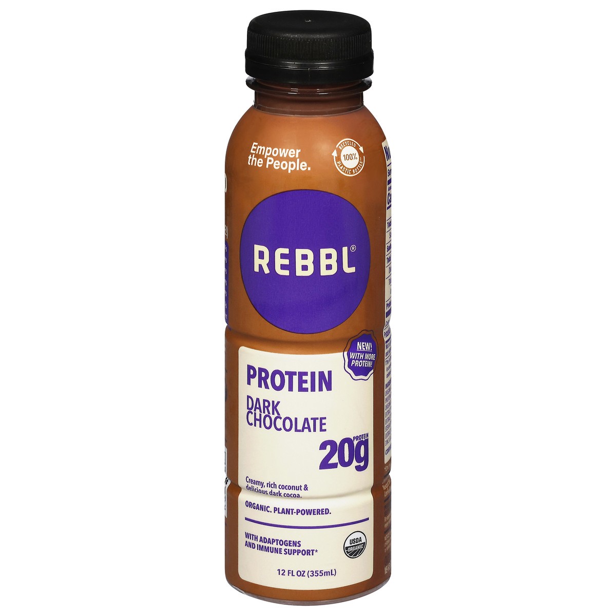 slide 1 of 6, REBBL Organic Plant-Powered Dark Chocolate Protein 12 fl oz, 12 fl oz