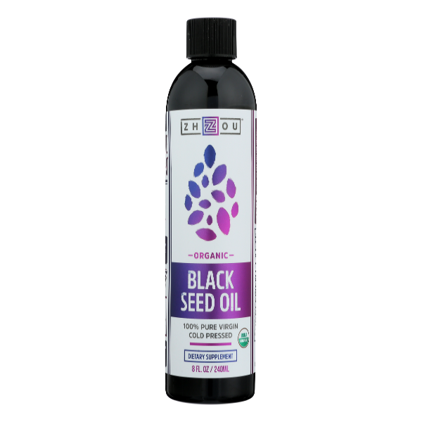 slide 1 of 1, Zhou Nutrition Black Seed Oil, 8 fl oz