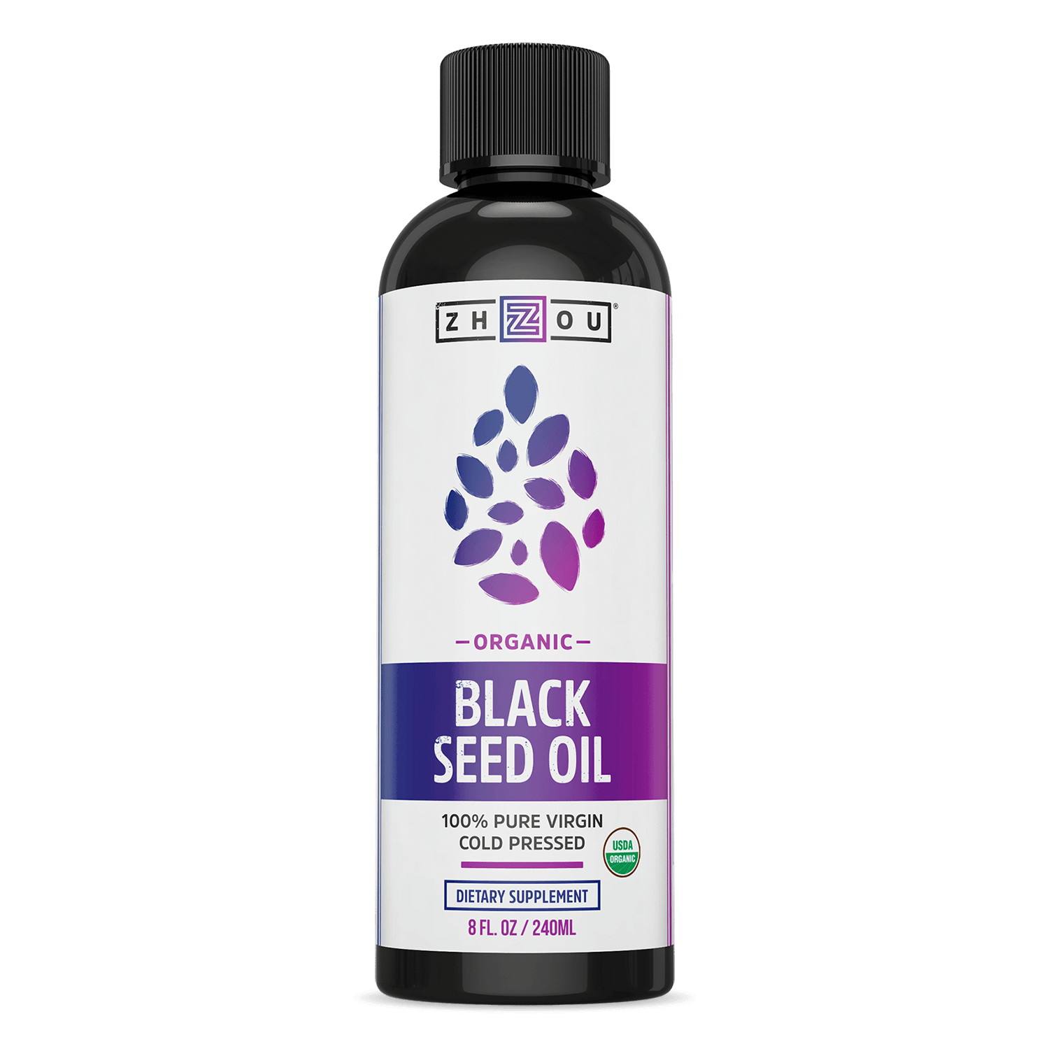slide 1 of 1, Zhou Nutrition Black Seed Oil, 8 fl oz