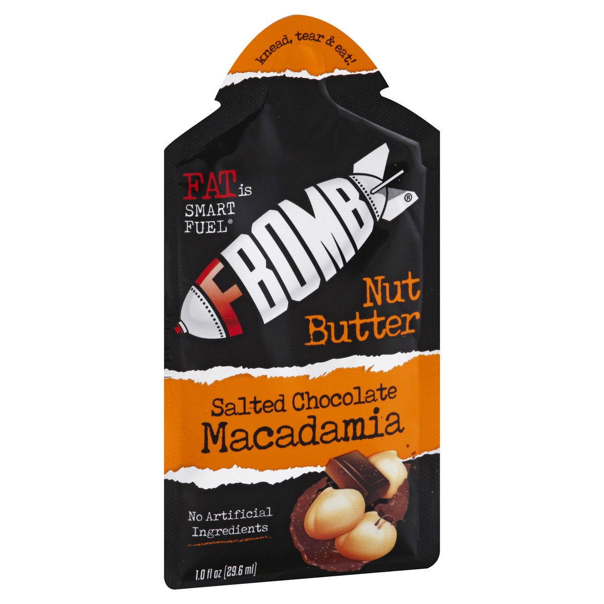 slide 2 of 13, FBOMB Salted Chocolate Macadamia Nut Butter 1 oz, 1 oz