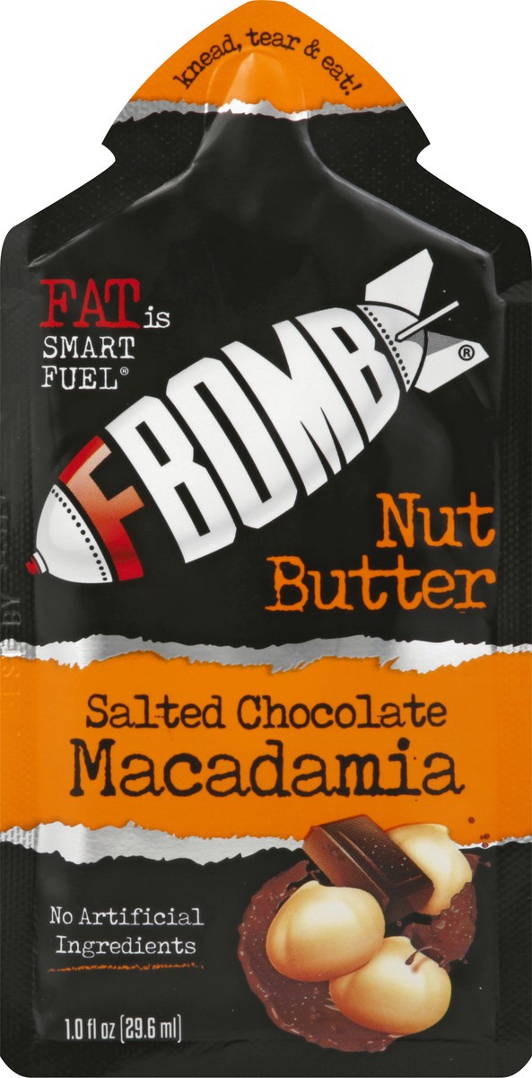 slide 4 of 13, FBOMB Salted Chocolate Macadamia Nut Butter 1 oz, 1 oz