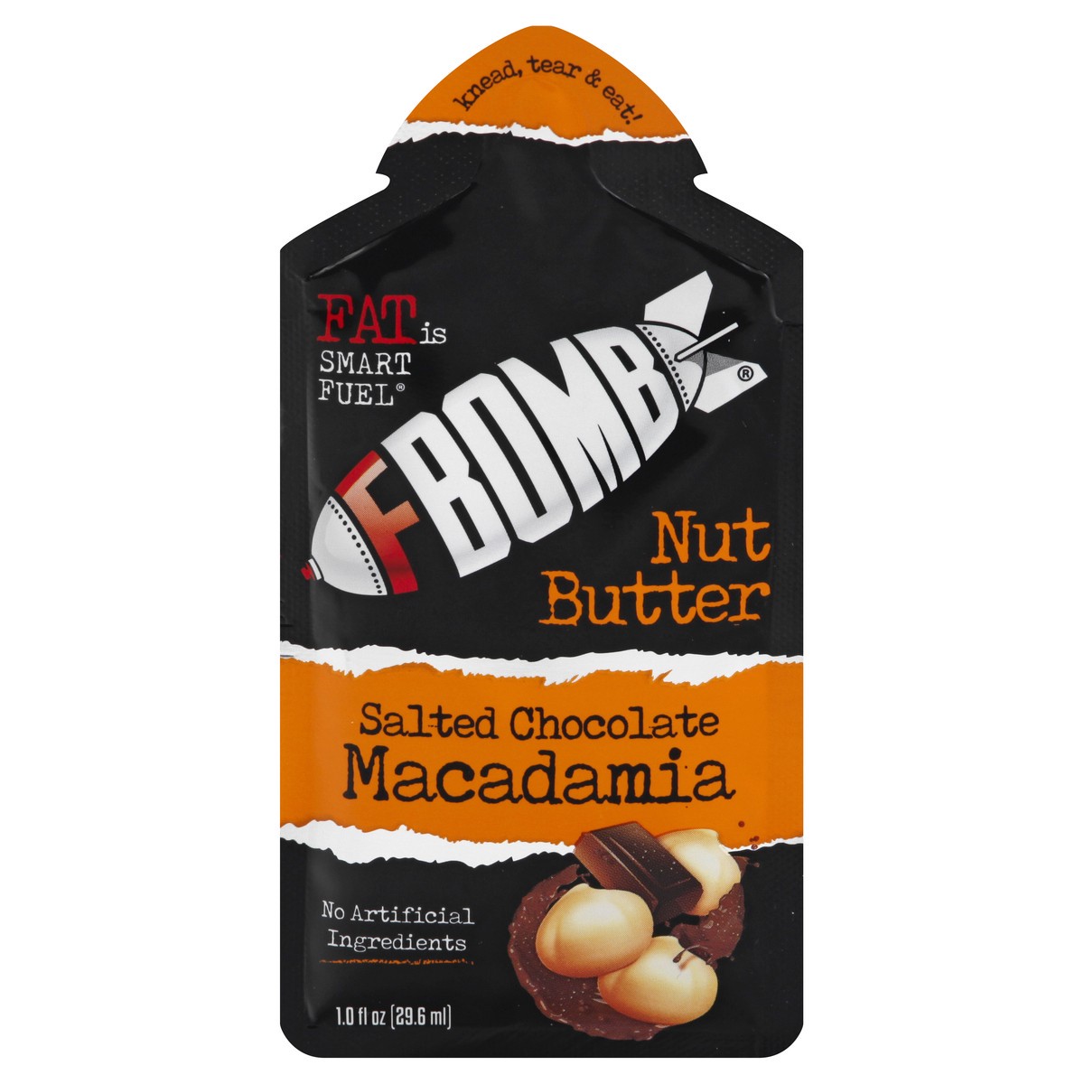 slide 1 of 13, FBOMB Salted Chocolate Macadamia Nut Butter 1 oz, 1 oz