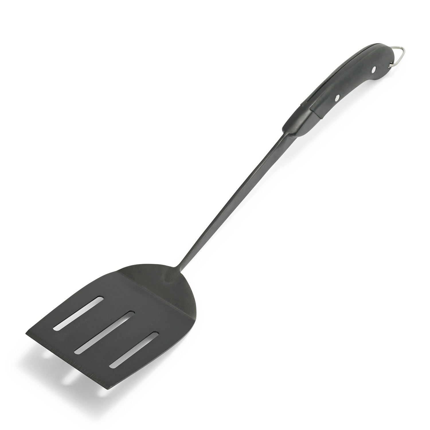 slide 1 of 1, Sur La Table Black Soft-Grip Spatula, 1 ct