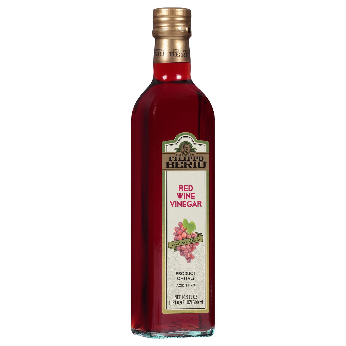 slide 3 of 9, Filippo Berio Red Wine Vinegar 16.9 fl oz, 16.9 fl oz