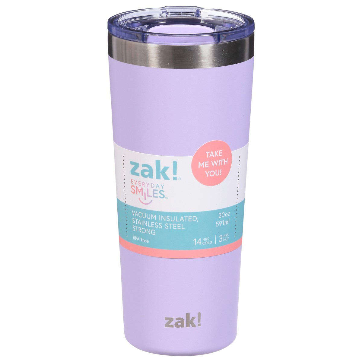 slide 1 of 9, Zak! Designs Zak Designs, Inc. Zak! Tumbler, Lavender, 20 Ounce, 1 ct