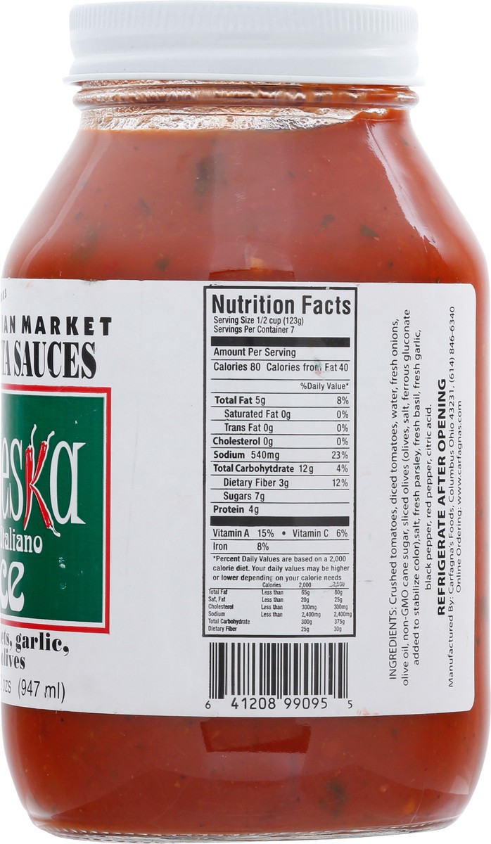 slide 13 of 13, Carfagna's Puttanesca Italiano Pasta Sauce - 1 qt, 1 qt