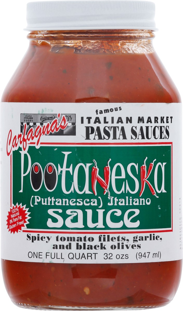 slide 12 of 13, Carfagna's Puttanesca Italiano Pasta Sauce - 1 qt, 1 qt