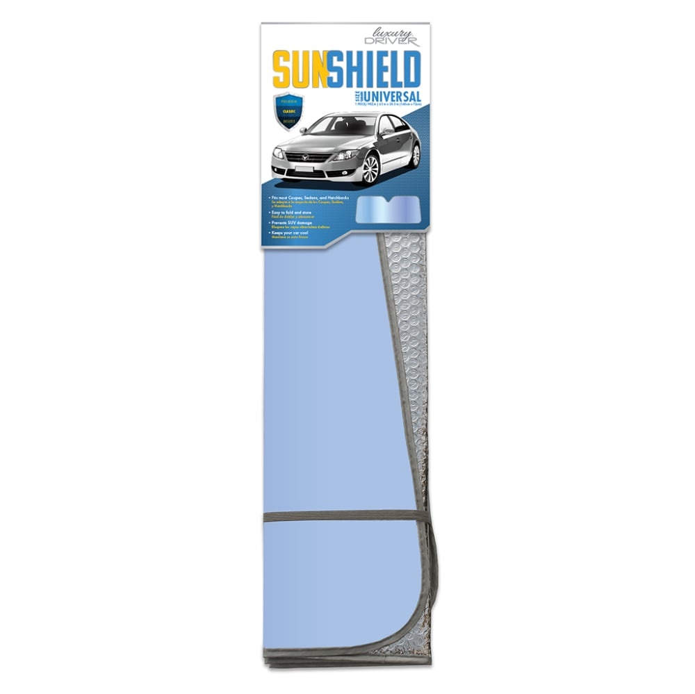 slide 1 of 1, Luxury Driver Sun Shield Universal Accordion Sunshade - Ice, 1 ct