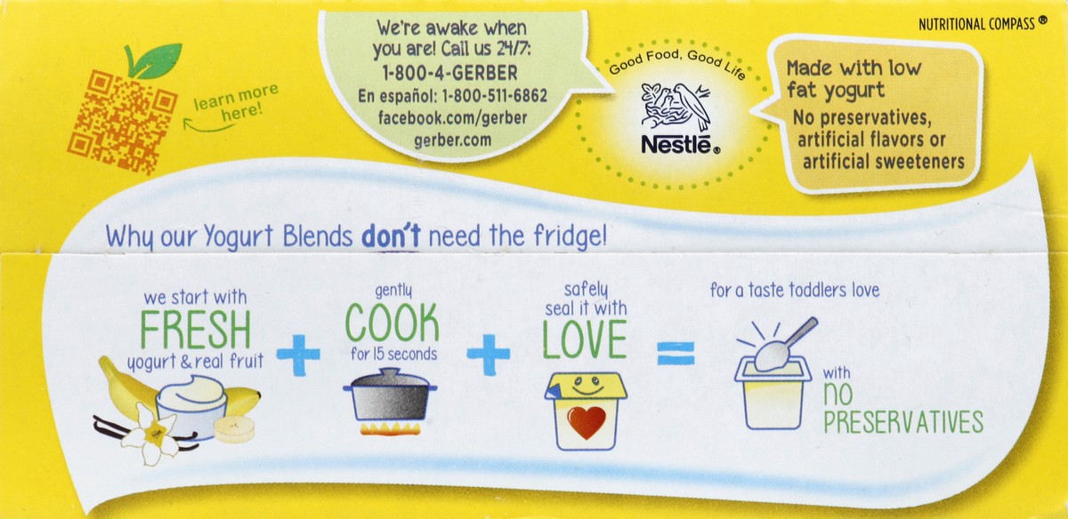 slide 2 of 4, Gerber Graduates Yogurt Blends Banana Vanilla, 14 oz