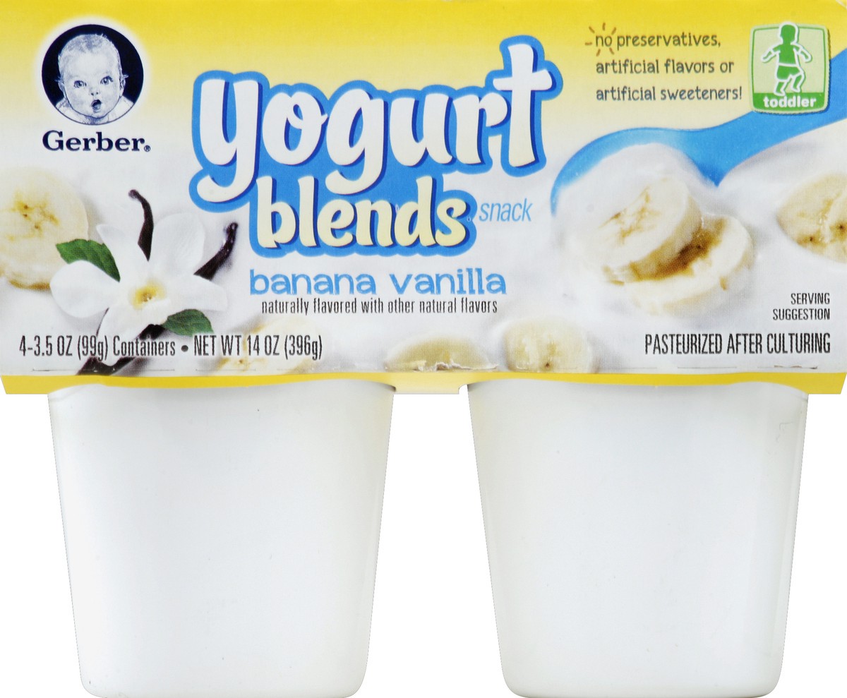 slide 4 of 4, Gerber Graduates Yogurt Blends Banana Vanilla, 14 oz