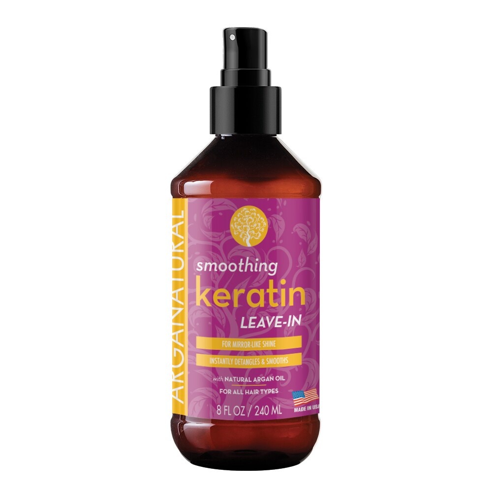 slide 1 of 1, Arganatural Smoothing Keratin Leave-In Conditioner, 7.68 oz