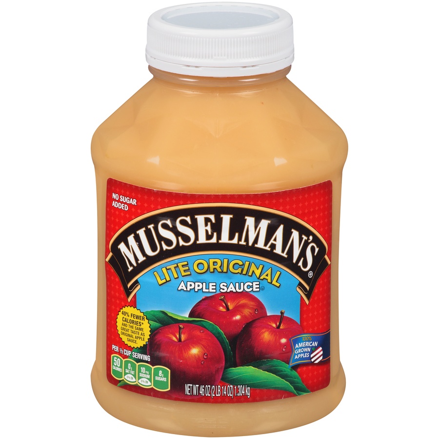 slide 1 of 6, Musselman's Lite Original No Sugar Added Applesauce, 46 oz