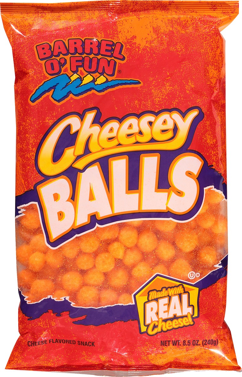 slide 7 of 9, Barrel O' Fun Cheesey Balls, 10 oz