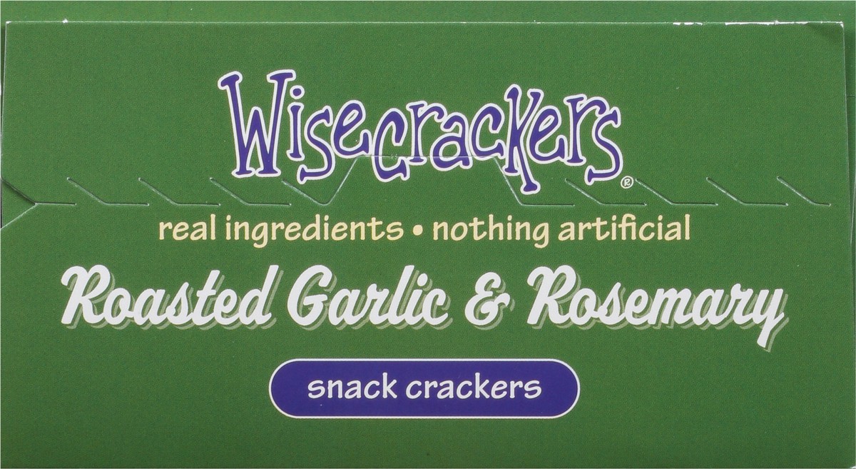 slide 9 of 9, Wisecrackers Snack Roasted Garlic & Rosemary Crackers 4 oz, 4 oz