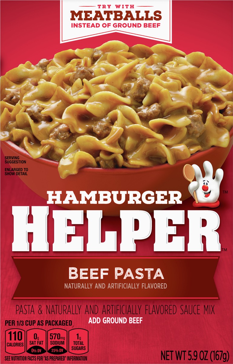 slide 10 of 14, Hamburger Helper, Beef Pasta, 5.9 oz box, 5.9 oz