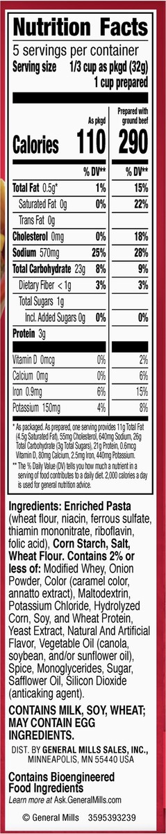 slide 8 of 14, Hamburger Helper, Beef Pasta, 5.9 oz box, 5.9 oz