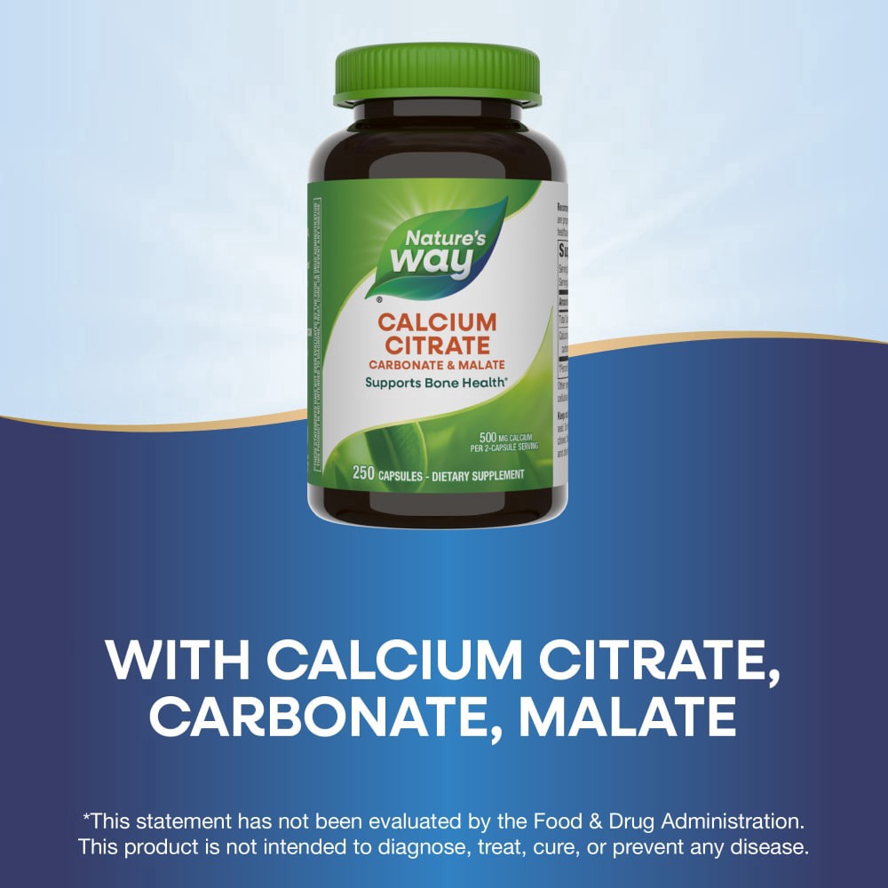 slide 5 of 6, Nature's Way Calcium Citrate Dietary Supplement, 250 ct