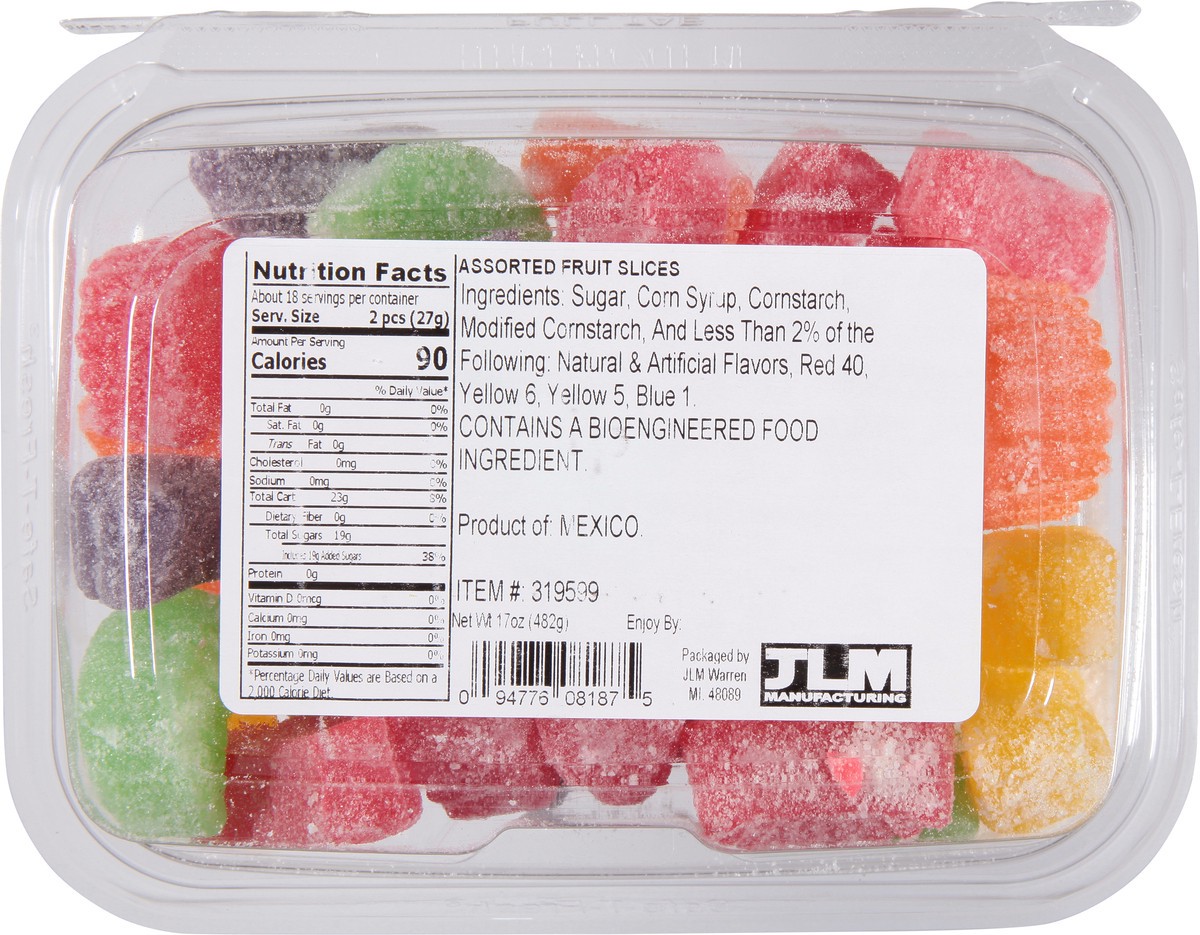 slide 3 of 11, JLM Manufacturing Assorted Fruit Slices 17 oz, 17 oz